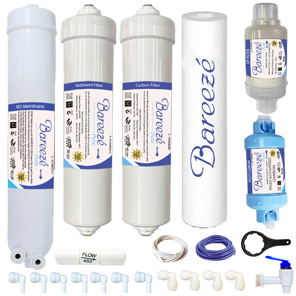 BBareeze Pure Service Filter Kit Compatible with Kent Pearl RO+UV Water Purifier One Year Service Kit for Kent – replaceme...