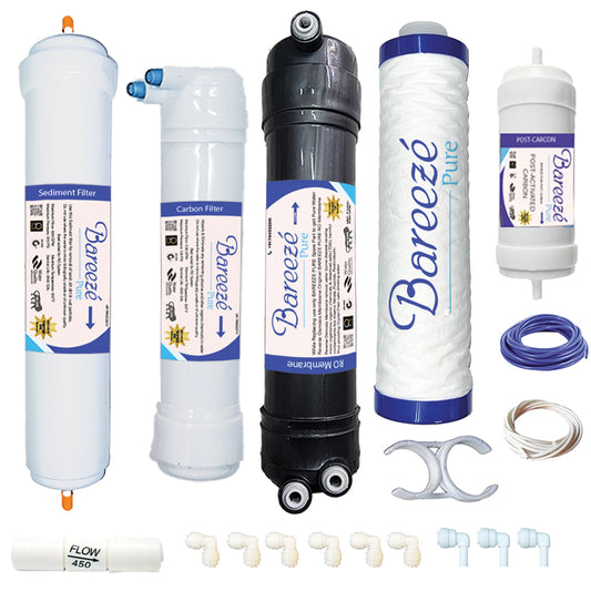 Bareeze Pure Service Filter Kit Compatible with Aquasure Maxima RO+UV+MTDS Water Purifie Complete Service Kit for Aquaguard Maxima NXT RO+UV+MTDS