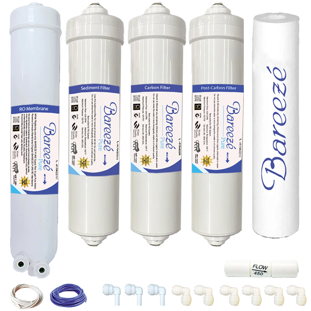 Bareeze Pure Compatible Filter Service Kit for Bluestar Majesto RO+UV Water Purifier
