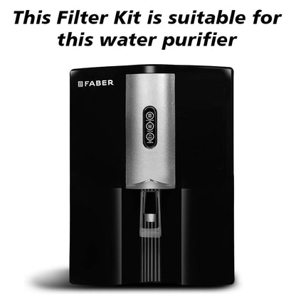 Bareeze Pure Compatible Filter Service Kit for Faber Galaxy Plus RO+UV+UF+MAT Water Purifier