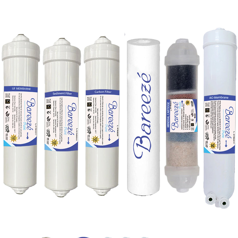Bareeze Pure Compatible Filter Service Kit for Bluestar Aristo RO+UF+Copper Water Purifier