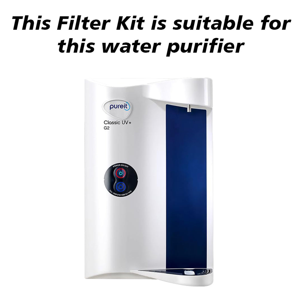 Bareeze Pure Filter Kit for Pureit Classic UV+ G2 Water Purifier Complete Service Kit