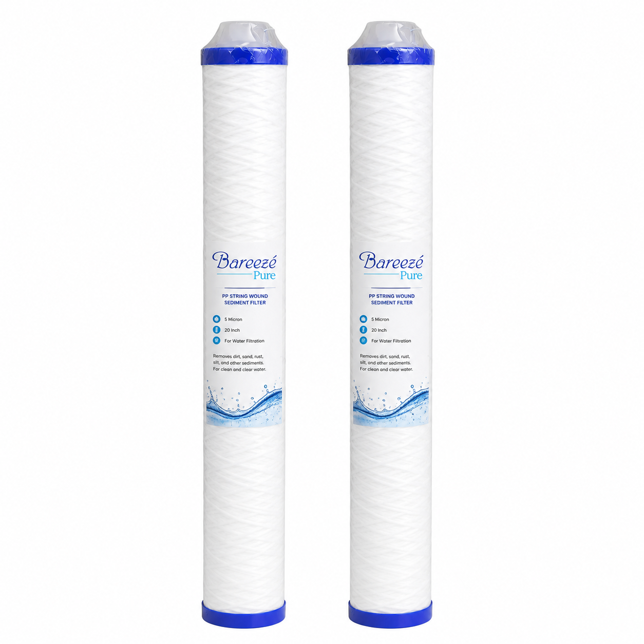 Bareeze Pure 20 Inch Threaded Sediment Prefilter Cartridge For Commercial Water Purifier