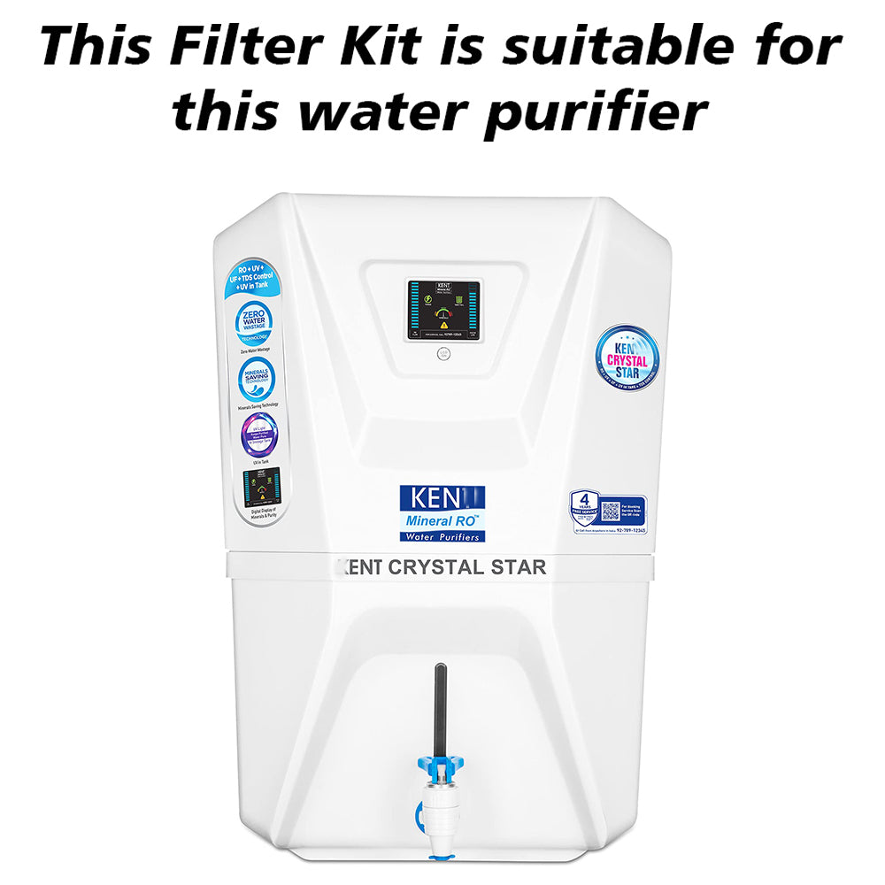 Bareeze Pure Compatible Filter Service Kit for Kent Crystal Star RO+UV+UF+TDS Water Purifier