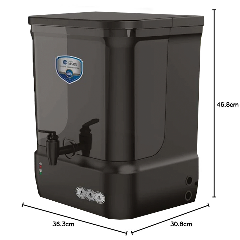Aqua Mars RO+UV+TDS Water Purifier Premium Metallic Black (9L)