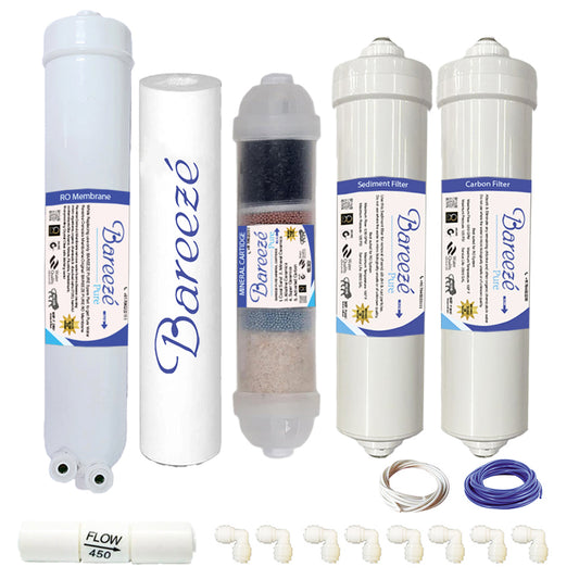 Bareeze Pure Compatible Filter Service Kit for Hindware Moonbow Alpheus RO Water Purifier