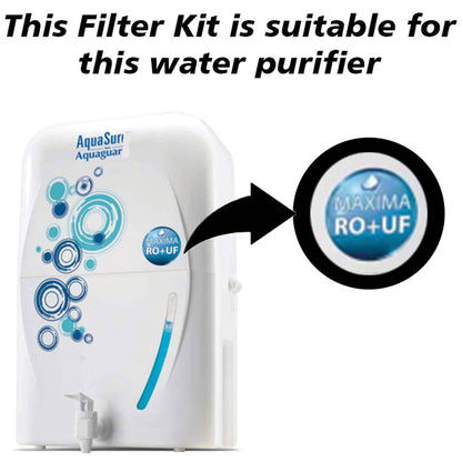 Bareeze Pure Service Filter Kit Compatible with Aquasure Maxima RO+UF Water Purifier