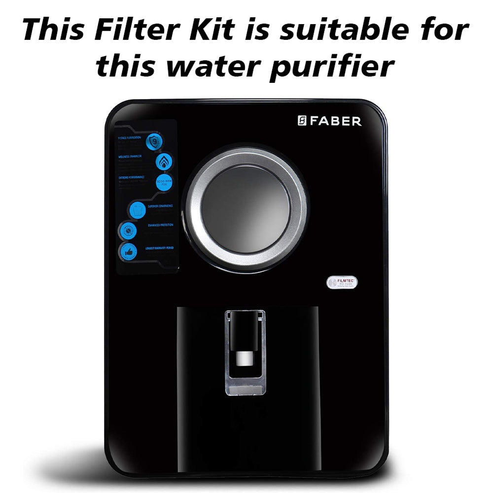 Bareeze Pure Compatible Filter Service Kit for Faber Altroz RO+UV+UF+MAT Water Purifier