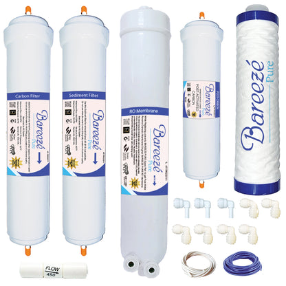 Bareeze Pure Service Filter Kit Compatible with Aquaguard Enhance Green RO Water Purifier