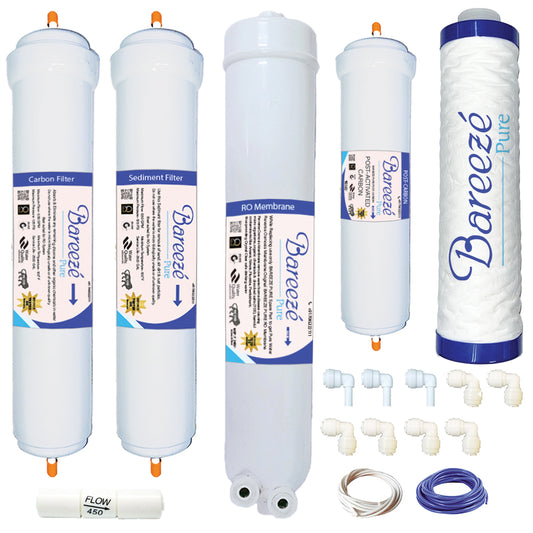 Bareeze Pure Service Filter Kit Compatible with Aquaguard Enhance Green RO Water Purifier