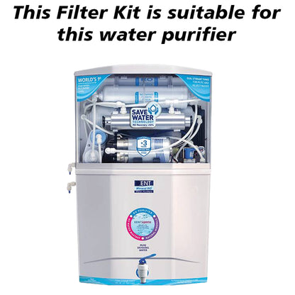 Bareeze Pure Service Filter Kit Compatible with Kent Supreme RO+UV+UF Water Purifier