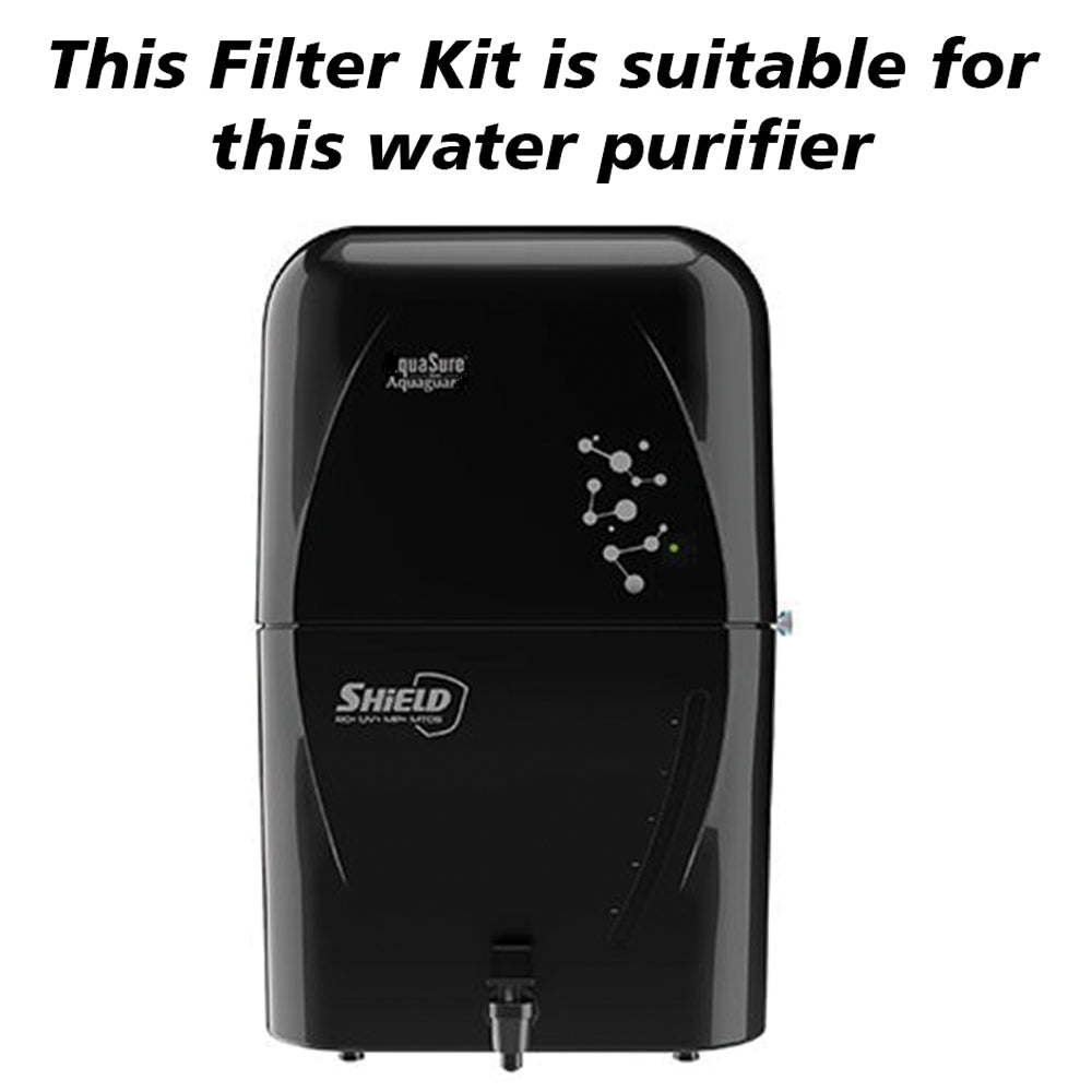 Aquasure Shield RO+UV+MTDS Water Purifier Complete One Year Shield RO+UV+MTDS Service Kit – compatible filter kit – AquaPr...