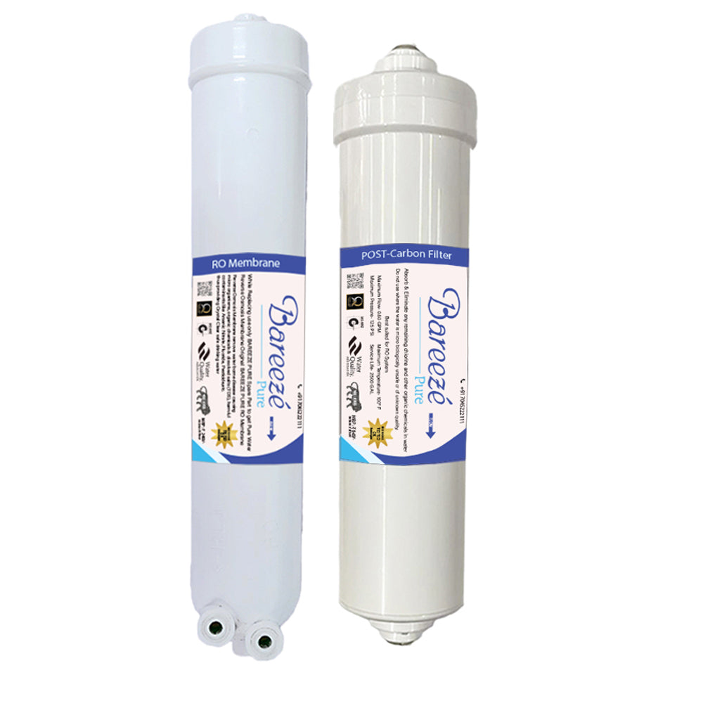 Bareeze Pure Compatible Filter Service Kit for Midea Carrier RO+UV Water Purifier MWPRU080CL7