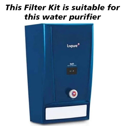 Livpure Bolt RO+UV+Mineral Water Purifier Livpure Bolt RO+UV+Mineral Filter Kit – compatible filter kit – AquaProduct.in