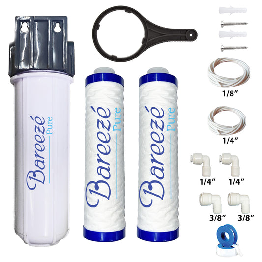 Bareeze Pure Pre Filter for Water Purifier for All RO Water Purifier, External Pre-Filter Cartridge (Pre- Filter Kit)