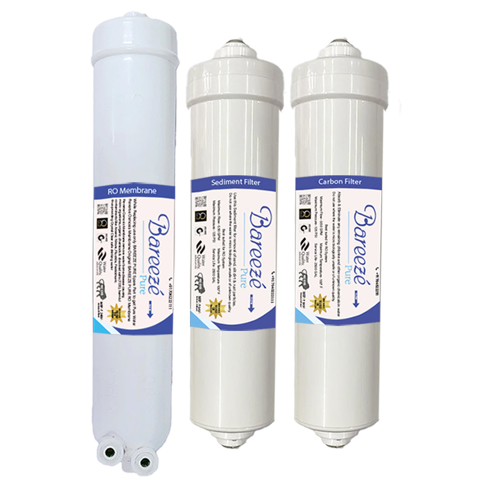 Bareeze Pure Compatible Filter Service Kit for Bluestar Aristo RO+UV+UF+Copper Water Purifier