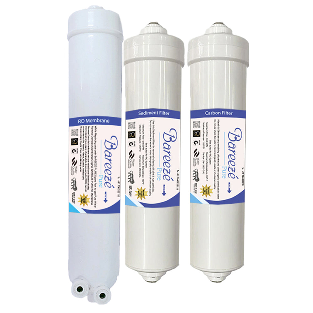 Bareeze Pure Compatible Filter Service Kit for Bluestar Opulus RO+UV+UF+Copper Water Purifier