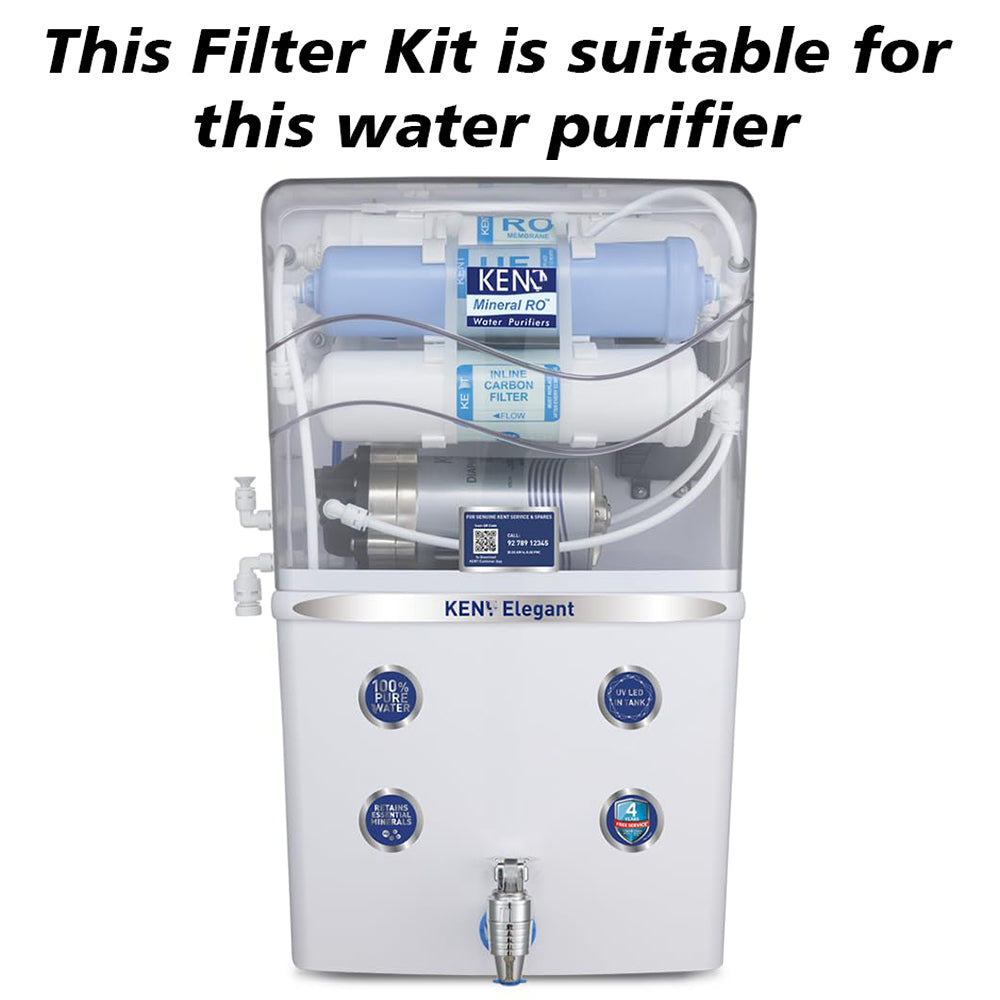 Bareeze Pure Compatible Filter Service Kit for Kent Elegant RO+UF+TDS Water Purifier