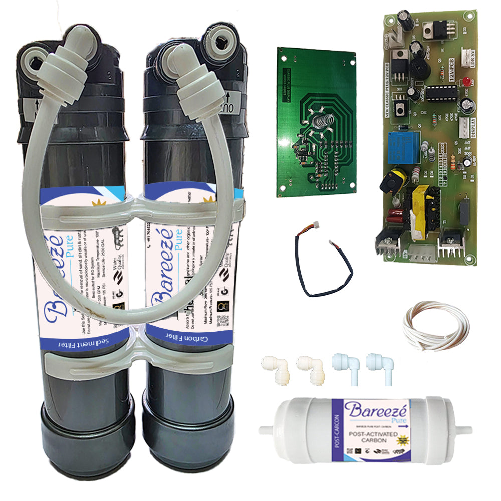 Bareeze Pure Filter Kit for Aquaguard MIST NXT UV - Full Service Kit with Bypass PCB