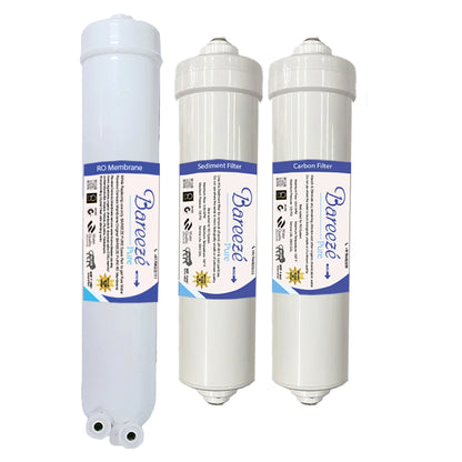 Bareeze Pure Compatible Filter Service Kit for Kent Sapphire Black RO+UV+TDS Water Purifier