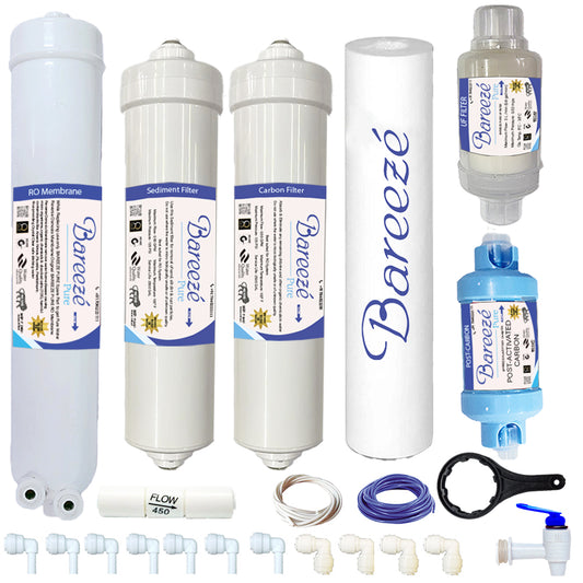 Bareeze Pure Compatible Filter Service Kit for Kent Sapphire Black RO+UV+TDS Water Purifier