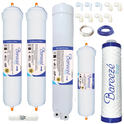 Bareeze Pure Filter Kit for Aquaguard Reviva RO Water Purifier One Year RO Filter Cartridge Kit