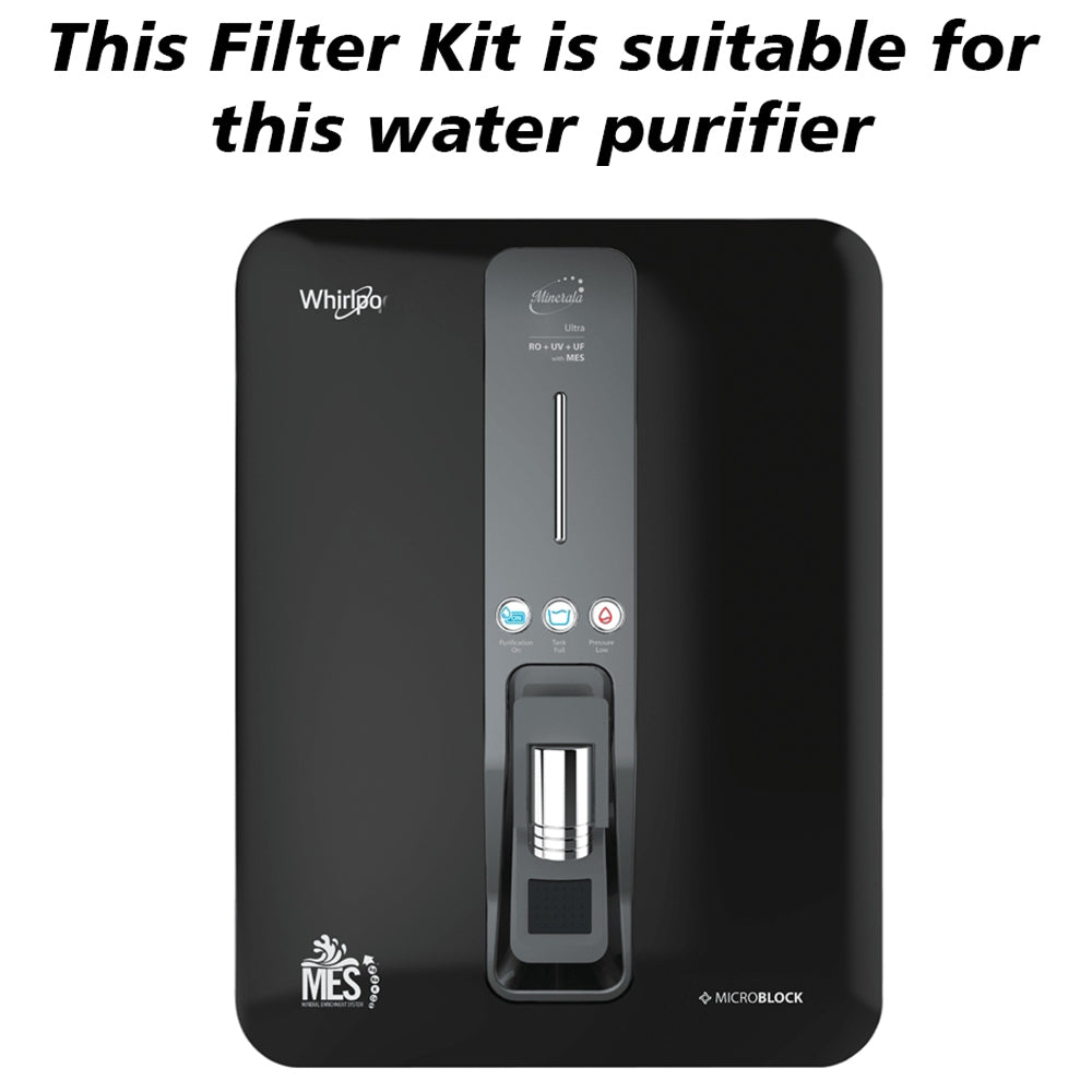 Bareeze Pure Compatible Filter Service Kit for Whirlpool Minerala Ultra Plus RO+UV+UF Water Purifier