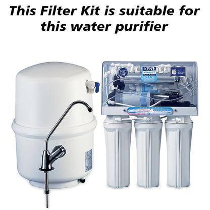 Bareeze Pure Compatible Filter Service Kit for Kent Excell Plus RO+UF+UV+TDS Water Purifier