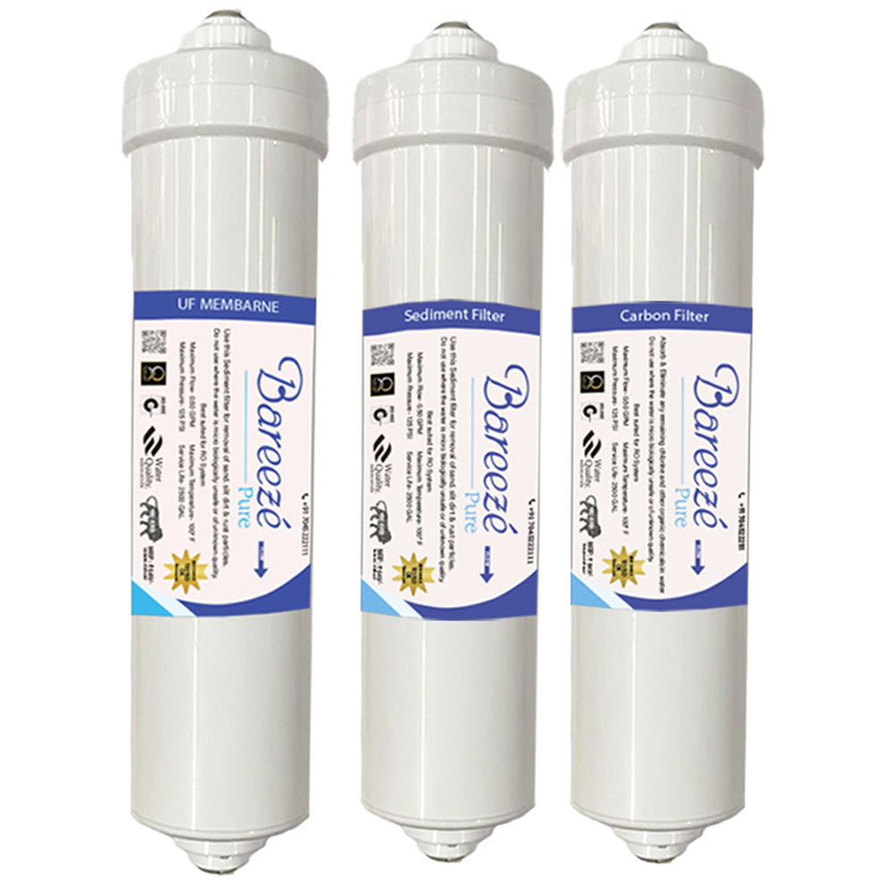 Bareeze Pure Compatible Filter Service Kit for Hindware Elara RO+UV+UF Water Purifier