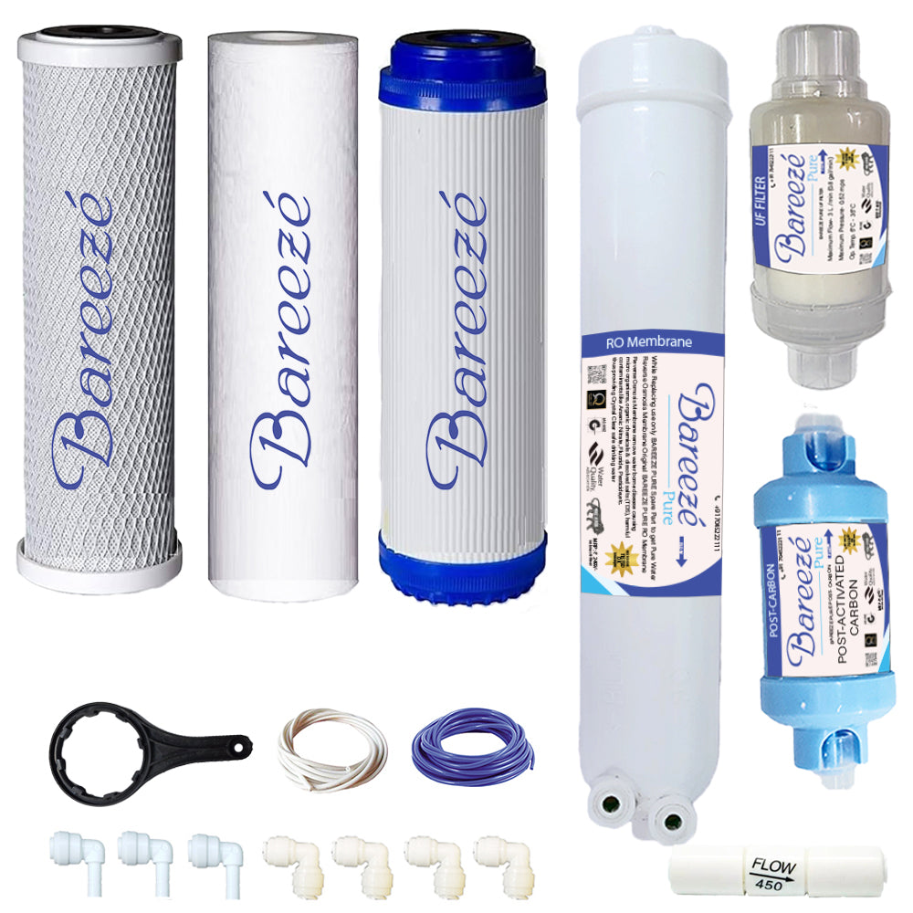 Bareeze Pure Compatible Filter Service Kit for Kent Excell Plus RO+UF+UV+TDS Water Purifier