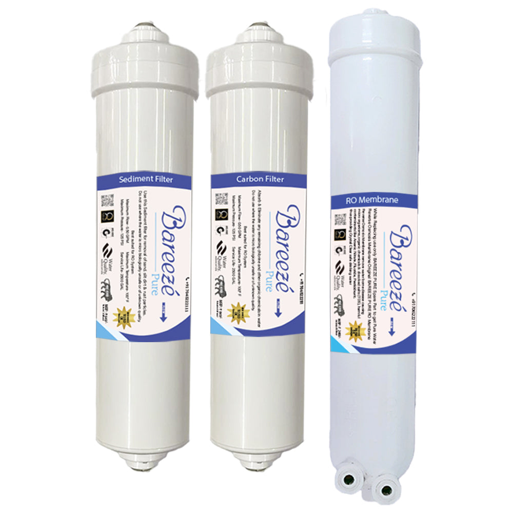 Bareeze Pure Compatible Filter Service Kit for Kent Grand RO+UF Water Purifier