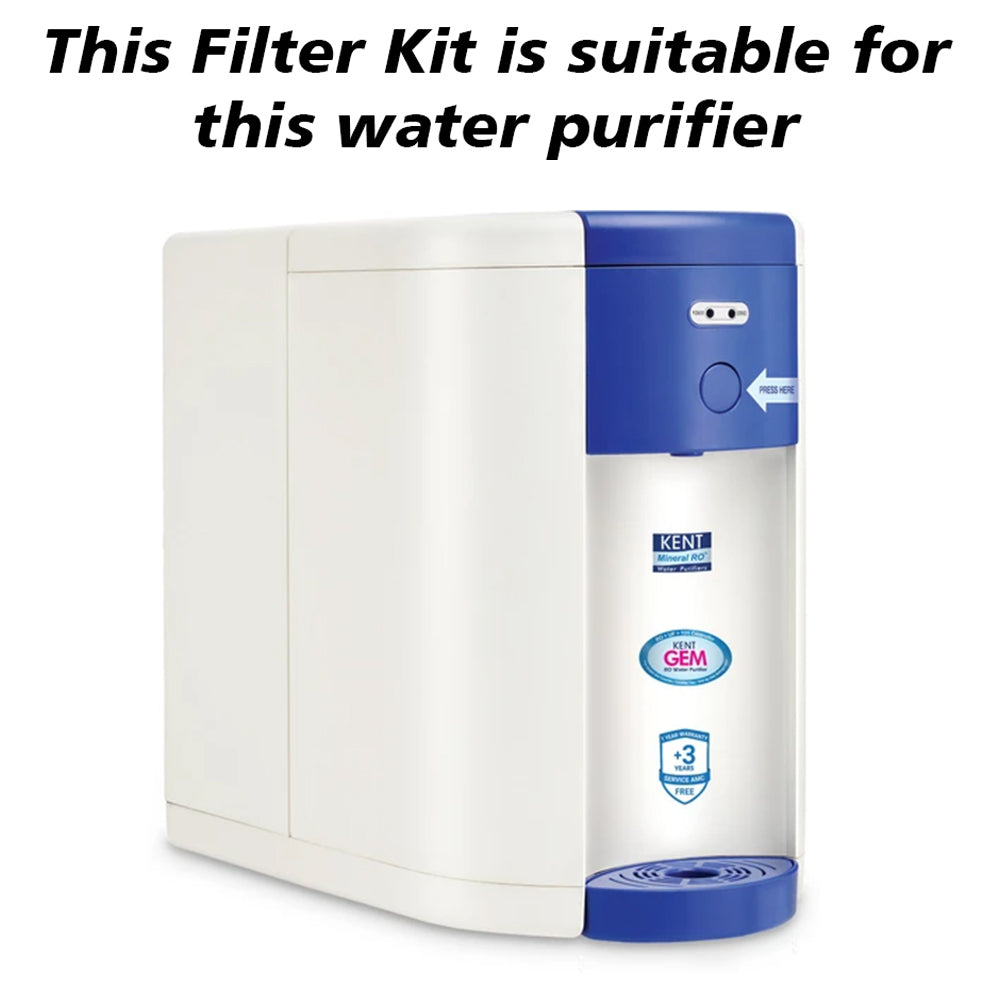 Bareeze Pure Compatible Filter Service Kit for Kent Gem RO+UF Water Purifier