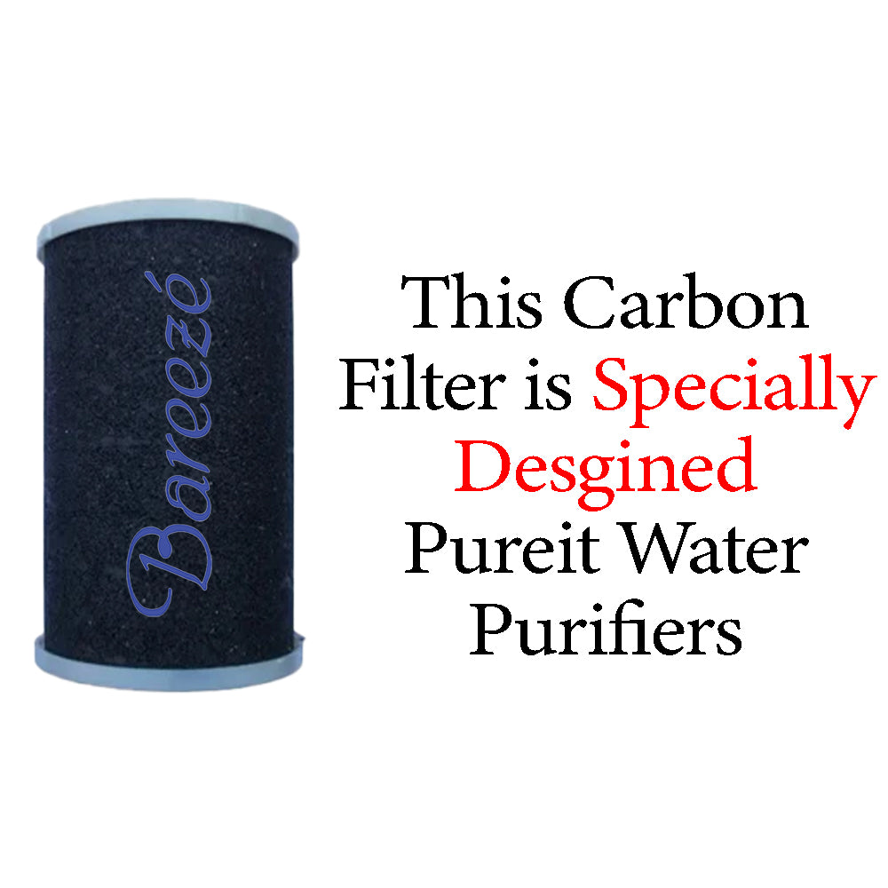 Barreze Pure Pre Carbon Filter for Pureit Water Purifier | High Efficiency Carbon Cartridge for Chlorine & Odor Removal (C...