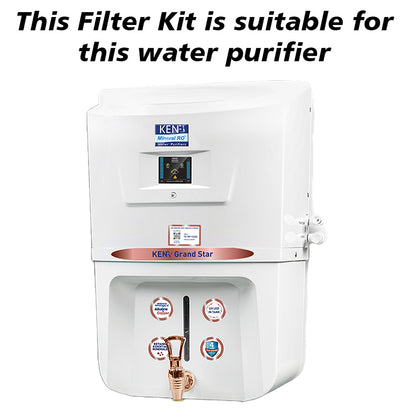 Bareeze Pure Compatible Filter Service Kit for Kent Grand Star RO+UV+UF+TDS Water Purifier