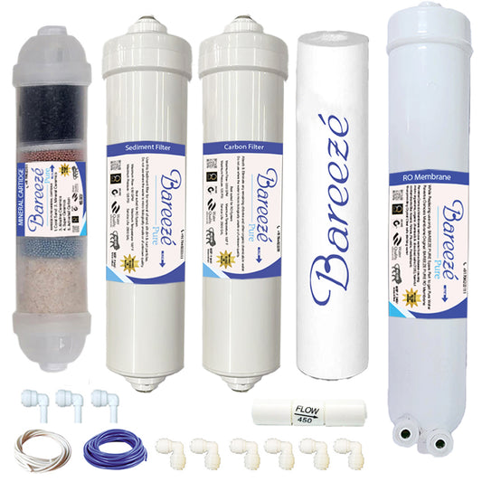 Bareeze Pure Compatible Filter Service Kit for Bluestar Eleanor RO+UV+Alkaline+Copper Water Purifier