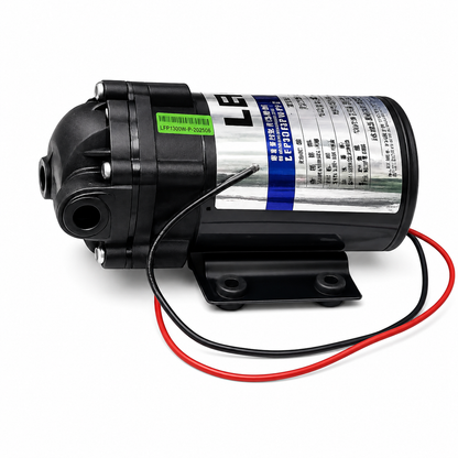 LEFOO Booster Pump Motor 300 GPD Commercial Water Purifier Pump Heavy Duty Diaphragm Motor, Input 24V DC, 1 Year Warranty, Suitable for All Commercial Water Purifiers