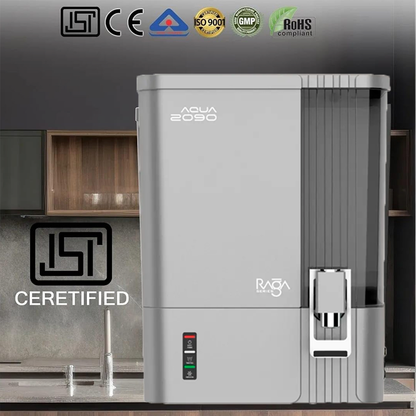 Aqua 2090 Raga Series RO+UV+TDS+Alkaline+Copper Water Purifier – Premium Metallic Daytona Silver
