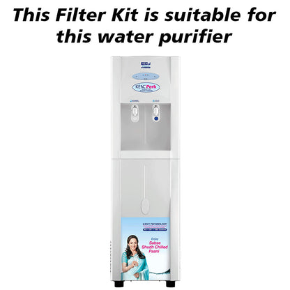 Bareeze Pure Compatible Filter Service Kit for Kent Perk RO Water Dispenser with inbuilt RO Water Purifier
