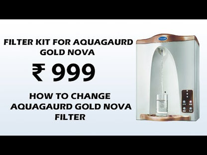 Bareeze Pure Filter Kit for Aquaguard Gold Nova Water Purifier Carbon Block and Threaded PP Filter Prefilter Cartridge for Aquaguard Gold Nova