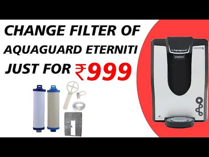 Bareeze Pure Filter Kit for Aquaguard Eterniti Water Purifier Carbon Block and Threaded PP Filter Prefilter Cartridge for Aquaguard Eterniti