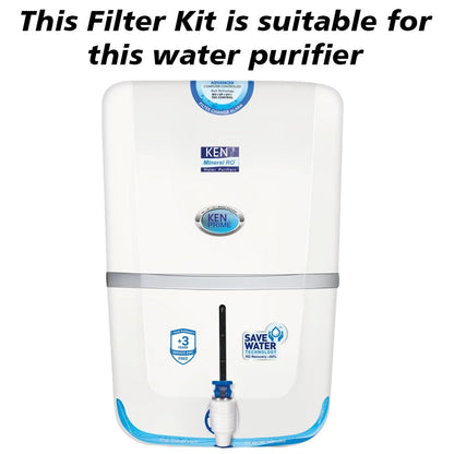 Bareeze Pure Compatible Filter Service Kit for Kent Prime RO+UV+UF+TDS Water Purifier