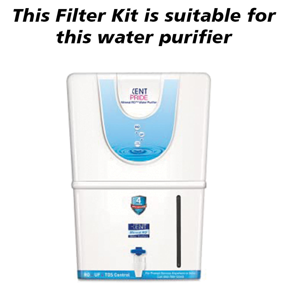 Bareeze Pure Service Filter Kit Compatible with Kent Pride Plus RO+UV+UF Water Purifier