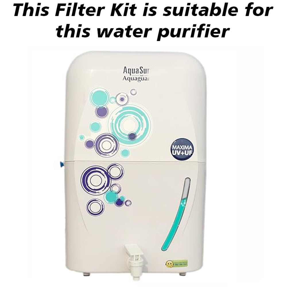 Bareeze Pure Service Filter Kit Compatible with Aquasure Maxima UV+UF Water Purifier