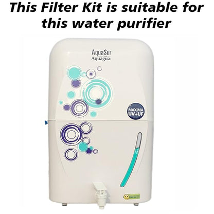 Bareeze Pure Service Filter Kit Compatible with Aquasure Maxima UV+UF Water Purifier
