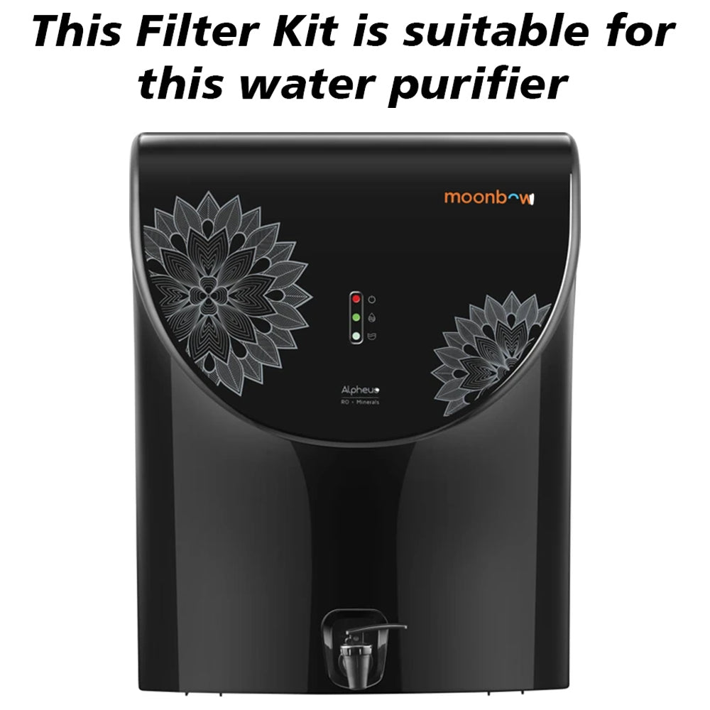 Bareeze Pure Compatible Filter Service Kit for Hindware Moonbow Alpheus RO Water Purifier