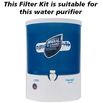 Bareeze Pure Filter Kit for Aquaguard Reviva RO Water Purifier One Year RO Filter Cartridge Kit