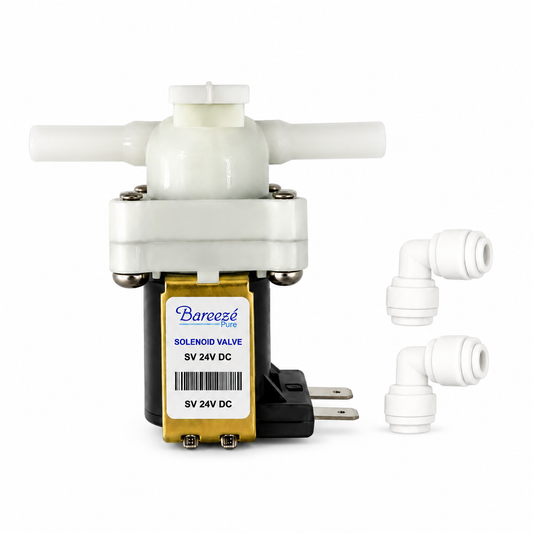 Bareeze Pure 24V DC Solenoid Valve for RO Water Purifier Compatible with Kent, Aquaguard, Livpure, Pureit, Havells, Whirlpool & AO Smith
