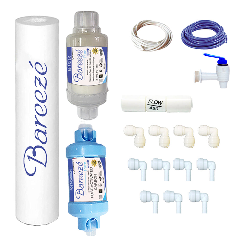 Bareeze Pure Compatible Filter Service Kit for Kent Sapphire Black RO+UV+TDS Water Purifier