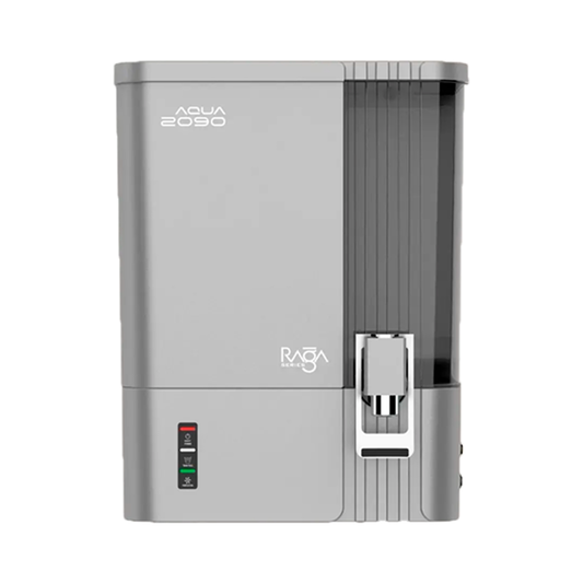 Aqua 2090 Raga Series UV+UF+Alkaline Water Purifier – Premium Metallic Daytona Silver For Corporation Water Works upto 200tds (Not Suitable For Borewell Or Tanker Water)