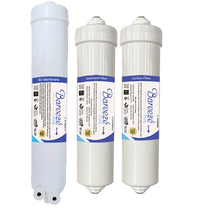 Bareeze Pure Service Filter Kit Compatible with Kent Supreme RO+UV+UF Water Purifier